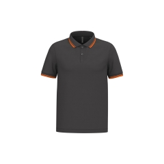 Polo Homme Liserés Contrastés Orange Kariban – Coton Peigné