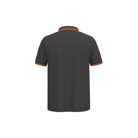 Polo Homme Liserés Contrastés Orange Kariban – Coton Peigné – vue 2