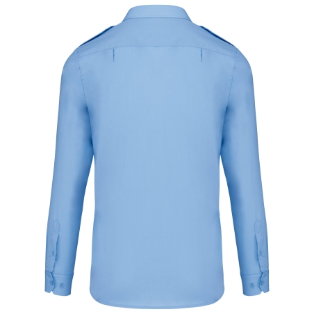Chemise pilote manches longues homme Kariban – Ciel – vue 2