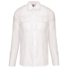 Chemise pilote manches longues homme Blanc – Kariban
