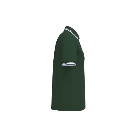 Polo homme manches courtes liserés contrastés Kariban Blanc – vue 3