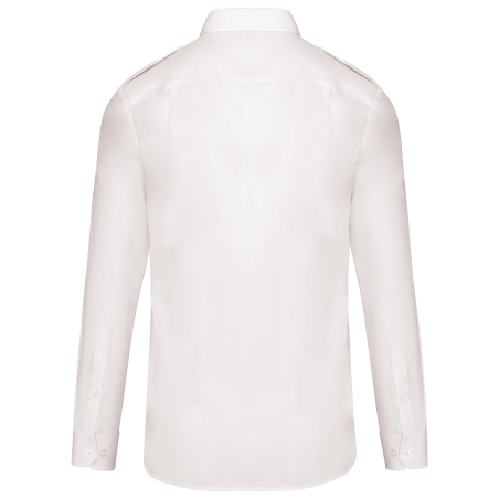 Chemise pilote manches longues homme Blanc – Kariban – vue 2