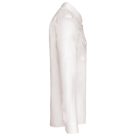 Chemise pilote manches longues homme Blanc – Kariban – vue 3
