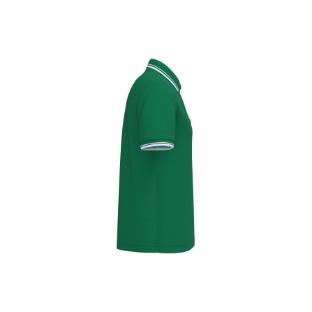 Polo Homme Blanc Liserés Contrastés Kariban – Coton Piqué – vue 3