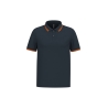 Polo Homme Manches Courtes Liserés Contrastés Orange Kariban