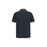 Polo Homme Manches Courtes Liserés Contrastés Orange Kariban – vue 2