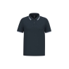 Polo Homme Blanc Liserés Marine Kariban – Maille Piquée