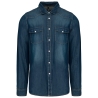 Chemise denim manches longues Bleu Jean Kariban