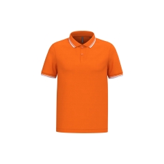 Polo homme manches courtes liserés contrastés Kariban Orange