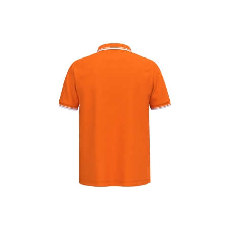 Polo homme manches courtes liserés contrastés Kariban Orange – vue 2