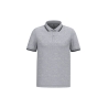 Polo homme manches courtes liserés contrastés Kariban Gris Oxford / Noir