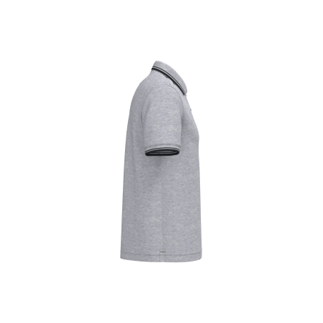Polo homme manches courtes liserés contrastés Kariban Gris Oxford / Noir – vue 3