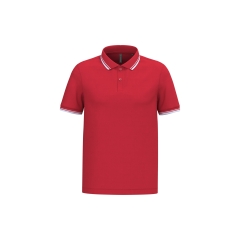 Polo Homme Blanc Liserés Contrastés Kariban