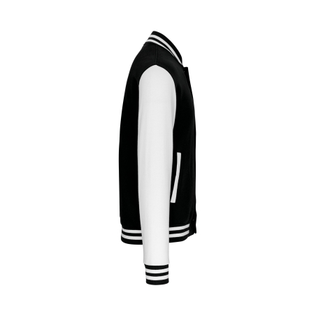 Blouson Molleton Teddy Unisexe Noir | Kariban – vue 3
