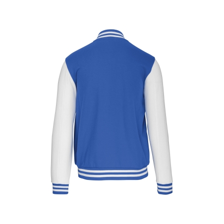 Blouson Molleton Teddy Unisexe Blanc – Kariban – vue 2