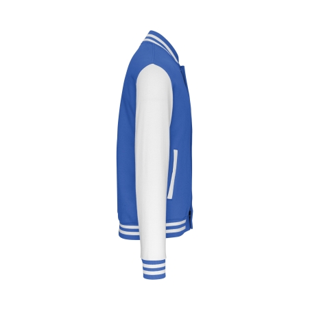 Blouson Molleton Teddy Unisexe Blanc – Kariban – vue 3
