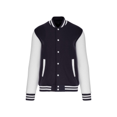 Blouson Molleton Teddy Unisexe Marine / Blanc Kariban – 320 g/m²