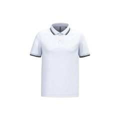 Polo homme manches courtes liserés contrastés Kariban Blanc / Noir