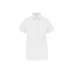 Chemise blanche manches courtes femme coupe slim – Kariban