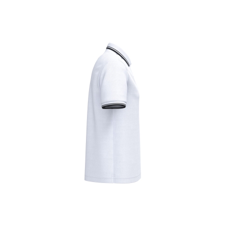Polo homme manches courtes liserés contrastés Kariban Blanc / Noir – vue 3