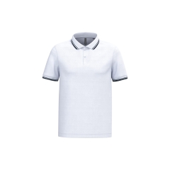 Polo Homme Manches Courtes Liserés Contrastés Blanc / Marine Kariban