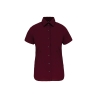 Chemise coton élasthanne manches courtes femme Bordeaux Kariban