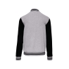 Blouson Molleton Teddy Unisexe Kariban – Noir / Gris Oxford – vue 2