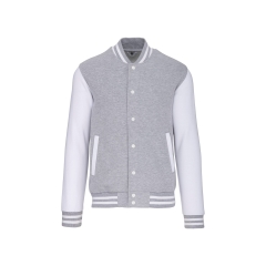 Blouson Teddy Molleton Unisexe Blanc Kariban – 320 g/m²