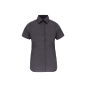 Chemise coton élasthanne manches courtes femme Kariban – Gris
