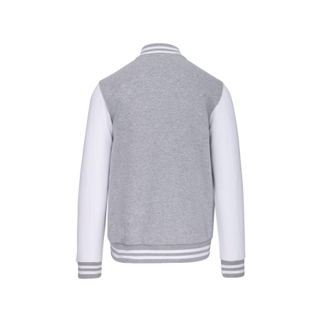 Blouson Teddy Molleton Unisexe Blanc Kariban – 320 g/m² – vue 2