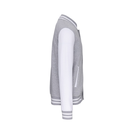 Blouson Teddy Molleton Unisexe Blanc Kariban – 320 g/m² – vue 3