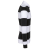 Polo rugby rayé manches longues unisexe Kariban – Noir – vue 3