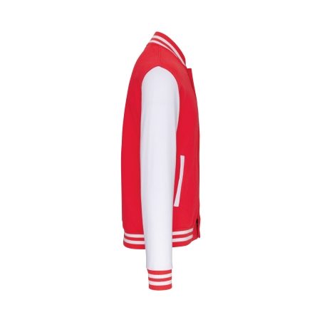 Blouson Molleton Teddy Unisexe Rouge / Blanc Kariban – 320 g/m² – vue 3