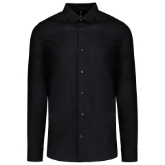 Chemise popeline manches longues homme Noir – Kariban