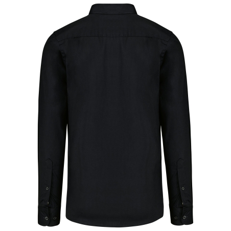 Chemise popeline manches longues homme Noir – Kariban – vue 2