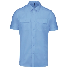 Chemise pilote manches courtes homme Kariban – Ciel