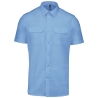Chemise pilote manches courtes homme Kariban – Ciel