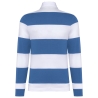 Polo rugby rayé manches longues unisexe blanc Kariban – vue 2