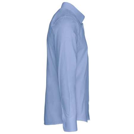 Chemise popeline manches longues homme Kariban – Ciel – vue 3