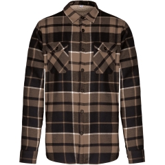 Surchemise à carreaux doublée sherpa homme Kariban – Noir