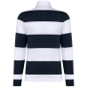 Polo Rugby Rayé Manches Longues Kariban – Blanc Navy Stripes – vue 2