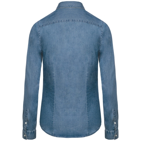 Chemise denim femme Bleu Chambray – Kariban – vue 2
