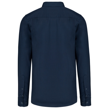 Chemise Popeline Manches Longues Homme Marine – Kariban – vue 2