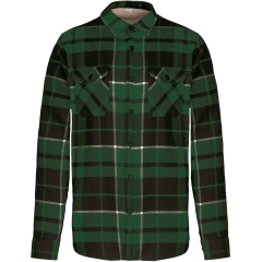 Surchemise carreaux doublée sherpa homme Kariban – Noir