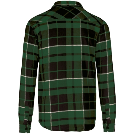 Surchemise carreaux doublée sherpa homme Kariban – Noir – vue 2