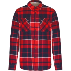 Surchemise à carreaux sherpa homme Rouge/Marine – Kariban