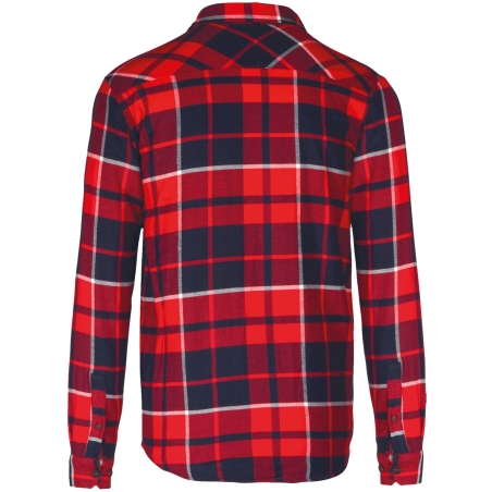 Surchemise à carreaux sherpa homme Rouge/Marine – Kariban – vue 2