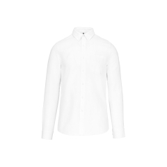 Chemise Oxford Lavée Manches Longues Blanche Kariban