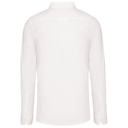 Chemise Popeline Manches Longues Homme Blanc – Kariban – vue 2
