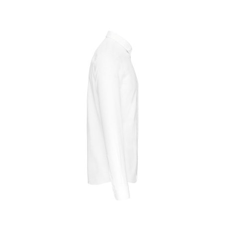 Chemise Oxford Lavée Manches Longues Blanche Kariban – vue 3